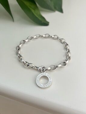 Thomas Sabo Large Classic Logo Charm Bracelet, 925 Sterling Silver, 20 cm